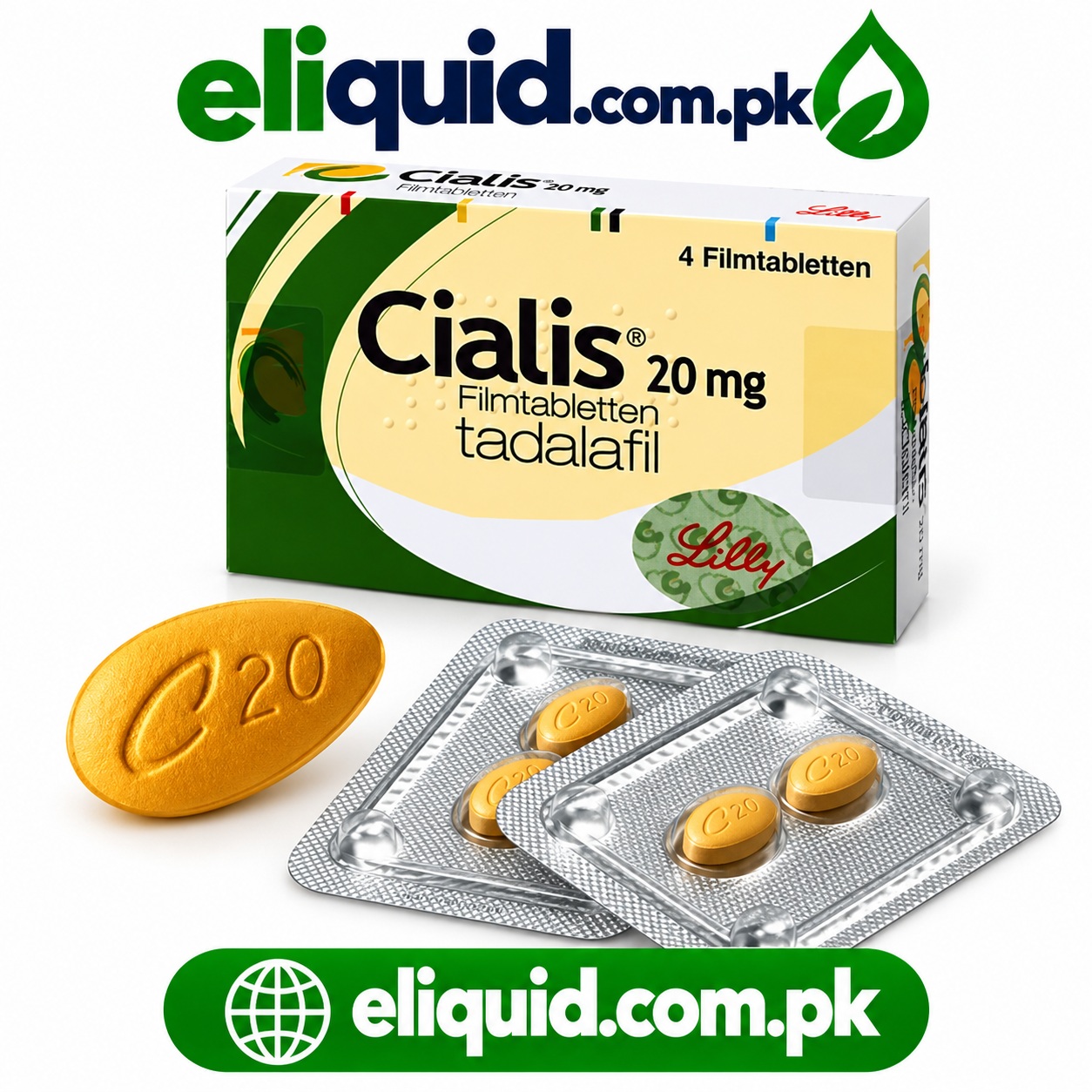 Cialis 20mg Tablets – Original Lilly Tadalafil / Pakistan