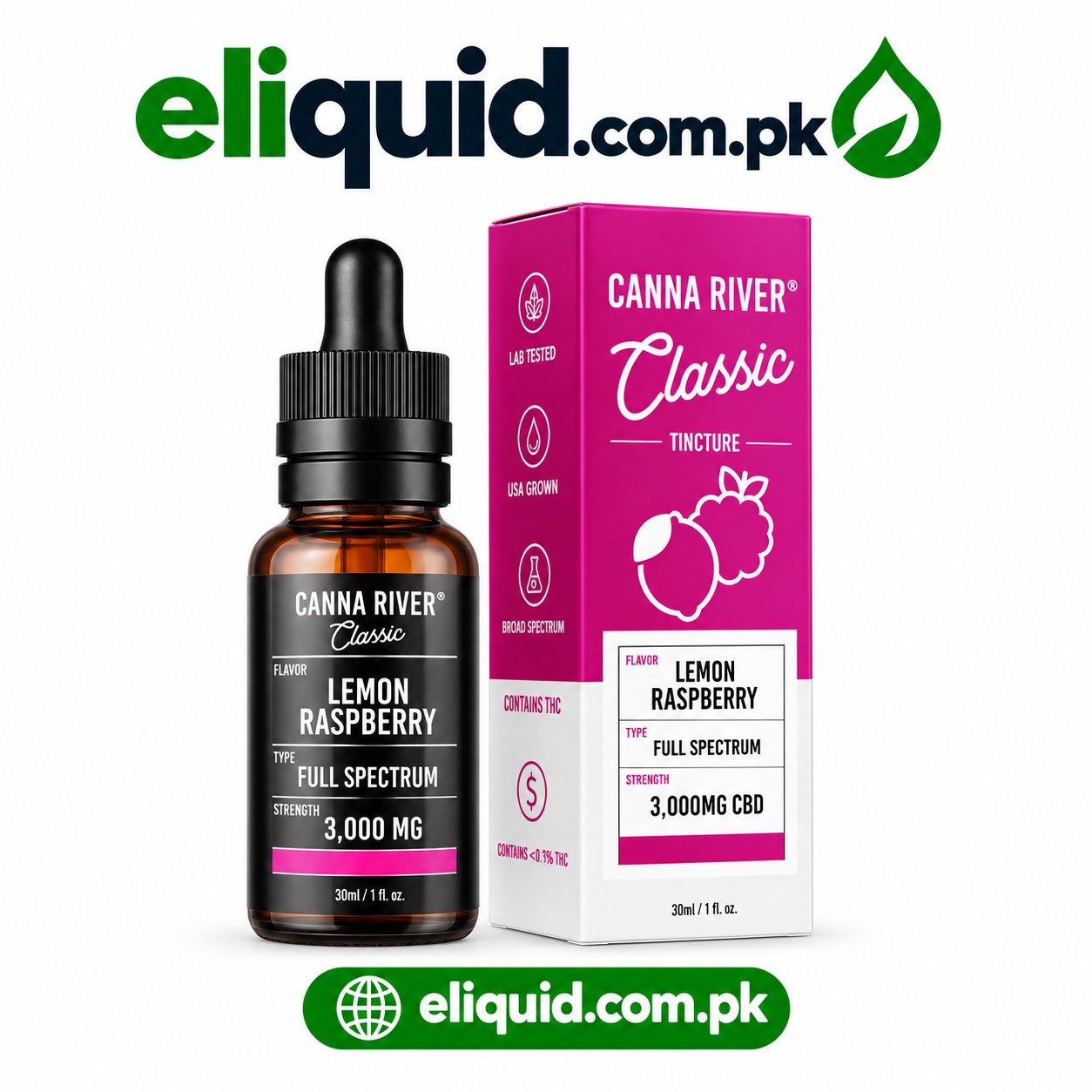 Canna River Classic Lemon Raspberry CBD Tincture In Lahore 