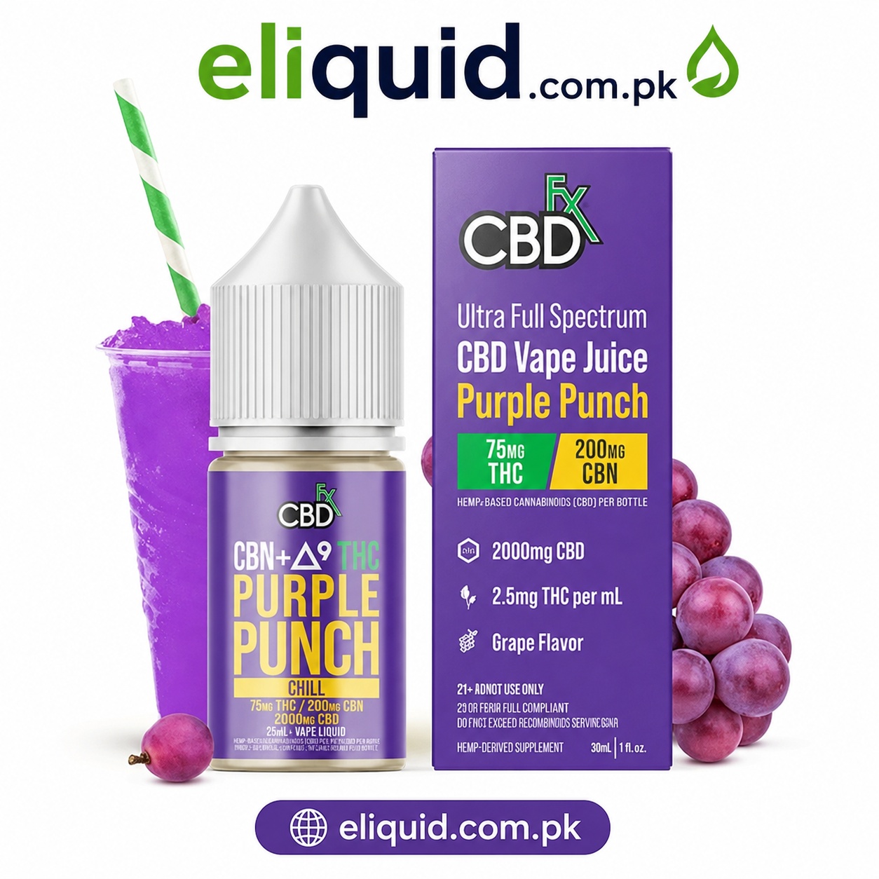 THC Vape Juice: Purple Punch In LHR