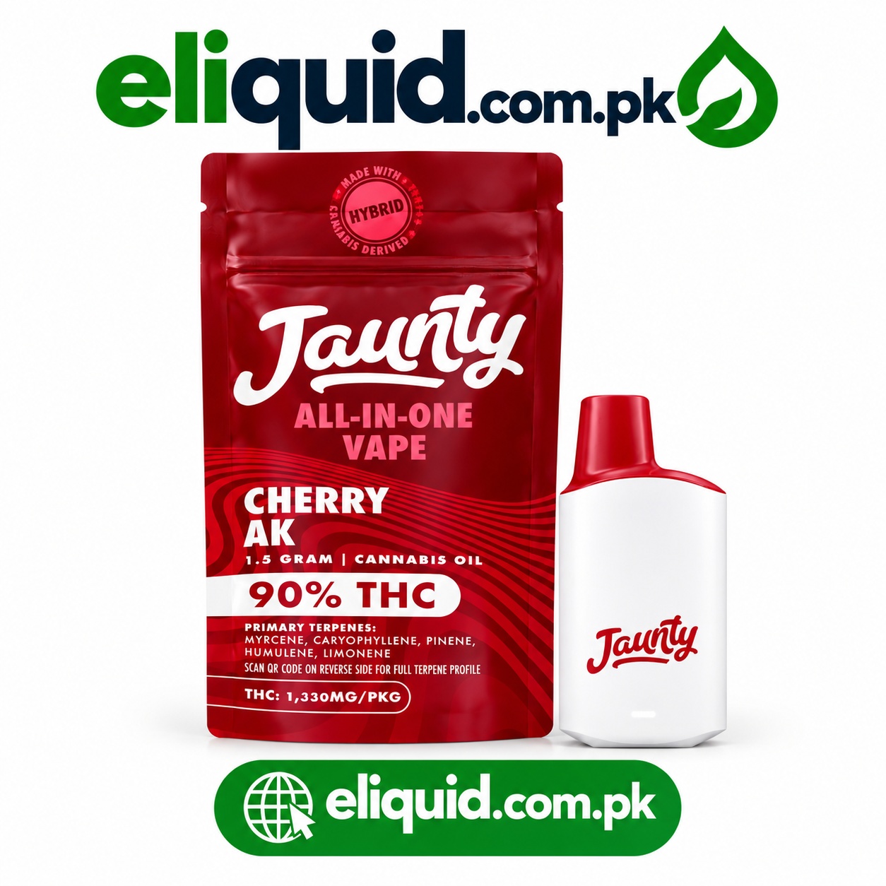 Jaunty Cherry AK All-in-One Vape – 1.5g In Lahore 