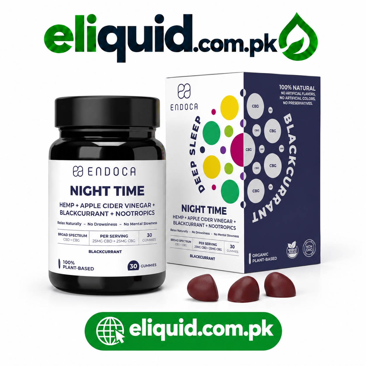 Endoca Night Time Blackcurrant Gummies In Lahore